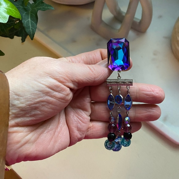 Beautiful crystal earrings, vintage 1980s - Picture 7 of 7